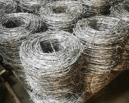 Double stranded barbed rope