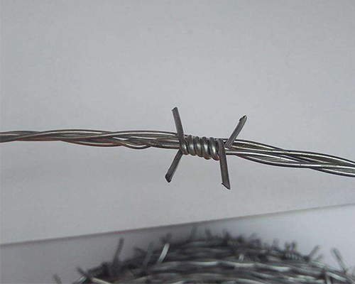 Double stranded barbed rope